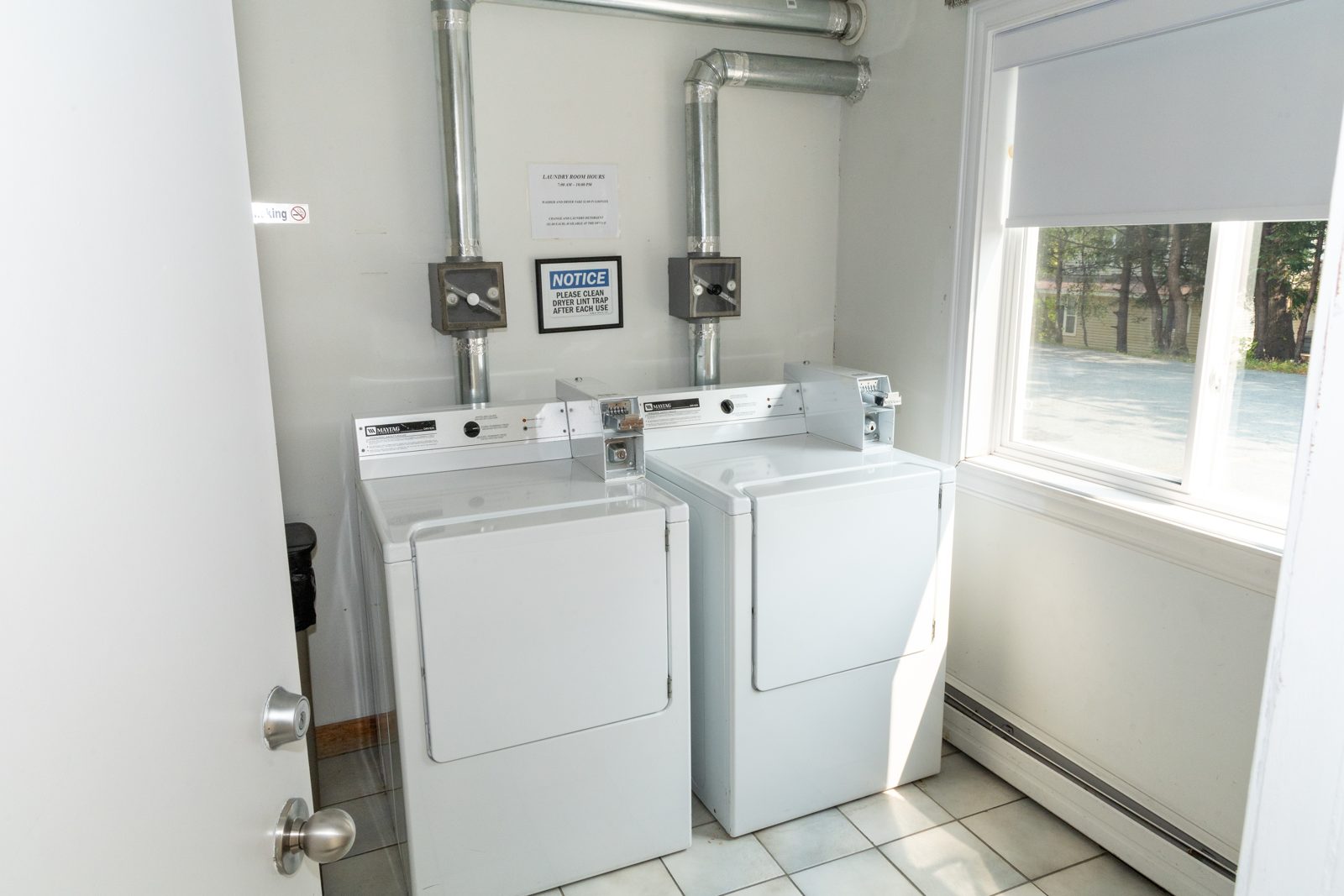 Guest laundry room at Bedford